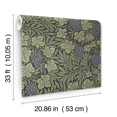 product image for Vine Dark Green Woodland Fruits Wallpaper 33