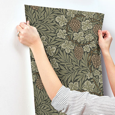 product image for Vine Dark Green Woodland Fruits Wallpaper 81