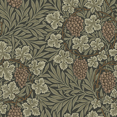 product image for Vine Dark Green Woodland Fruits Wallpaper 67