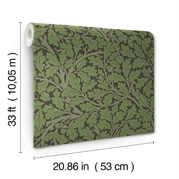 media image for Oak Tree Black Leaf Wallpaper 265