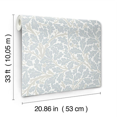 product image for Oak Tree Sky Blue Leaf Wallpaper 88