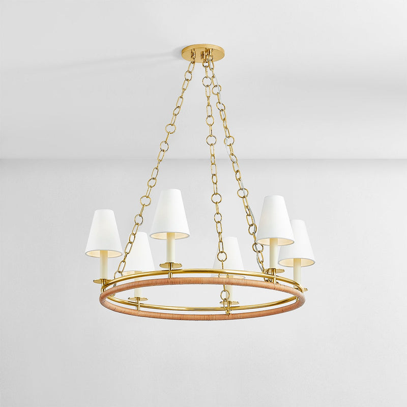 media image for Swanton 6 Light Chandelier By Hudson Valley Lighting 4406 Agb 2 210