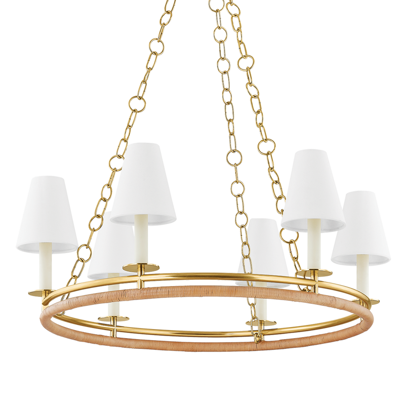 media image for Swanton 6 Light Chandelier By Hudson Valley Lighting 4406 Agb 1 253