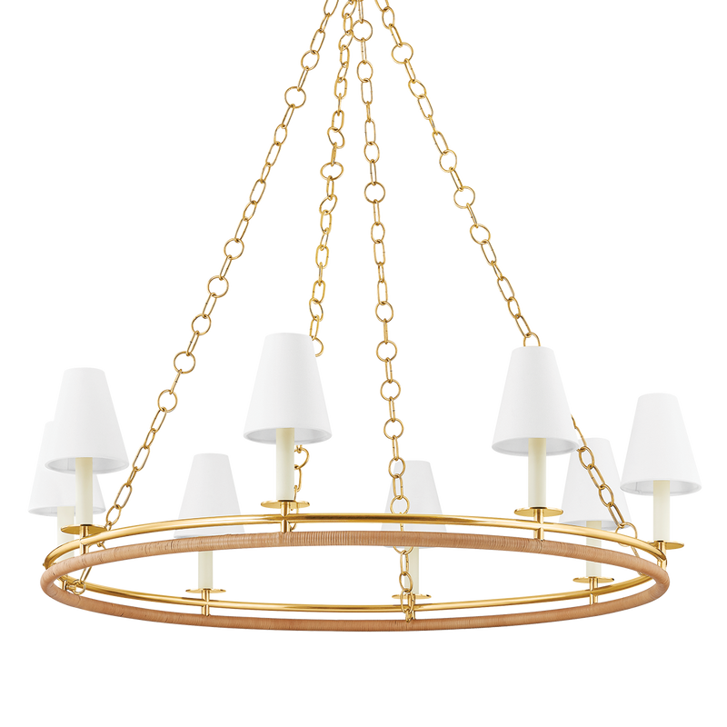 media image for Swanton 8 Light Chandelier By Hudson Valley Lighting 4408 Agb 1 212