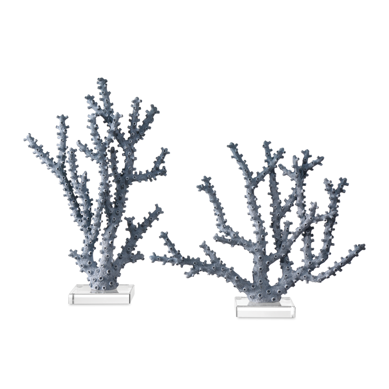 media image for Blue Coral Set Of 2 By Currey Company Cc 1200 0797 2 214