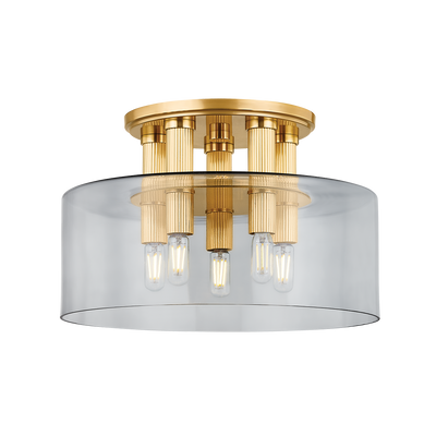 product image for Crystler 5 Light Flush Mount By Hudson Valley Lighting 5135 Agb 3 79
