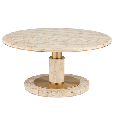 product image for Miles Travertine Cocktail Table By Currey Company Cc 4000 0184 1 72