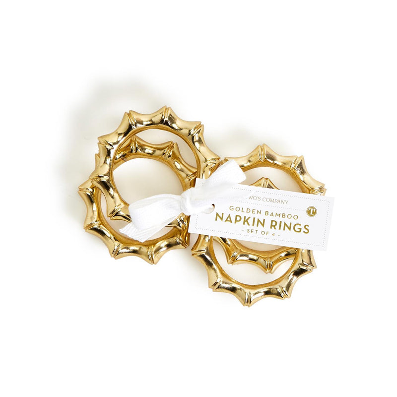 media image for Golden Bamboo Napkin Rings - Set of 4 21