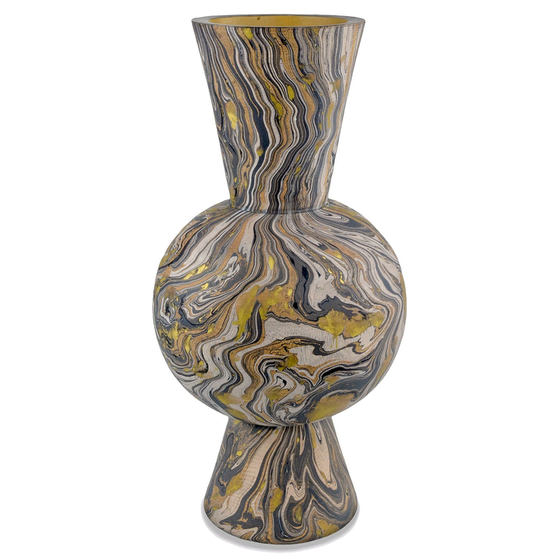 media image for Brown Marbleized Vase By Currey Company Cc 1200 0730 2 258