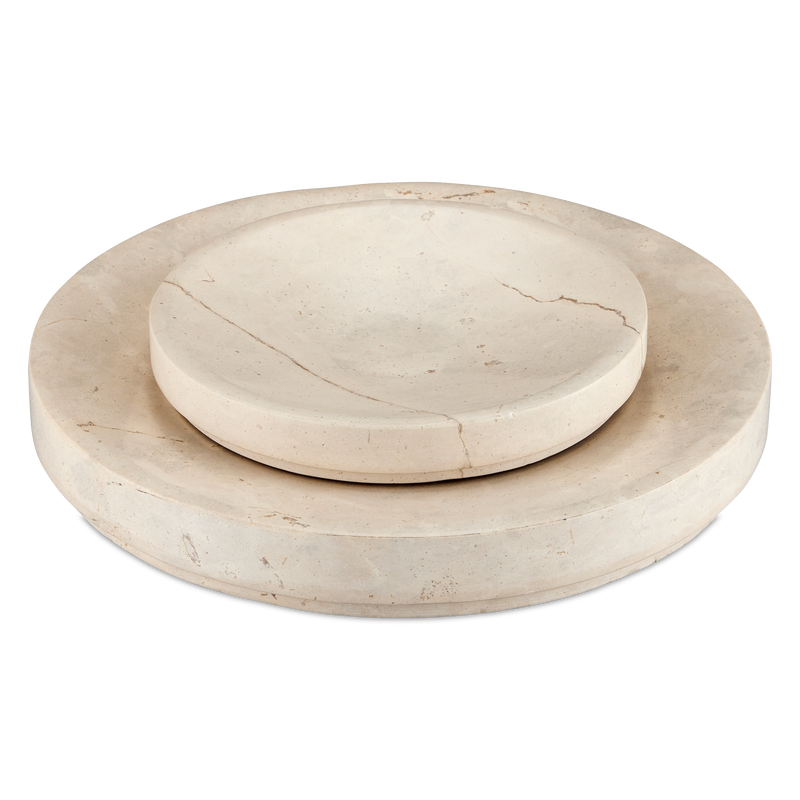 media image for Grecco Marble Low Bowl Set Of 2 By Currey Company Cc 1200 0806 1 283