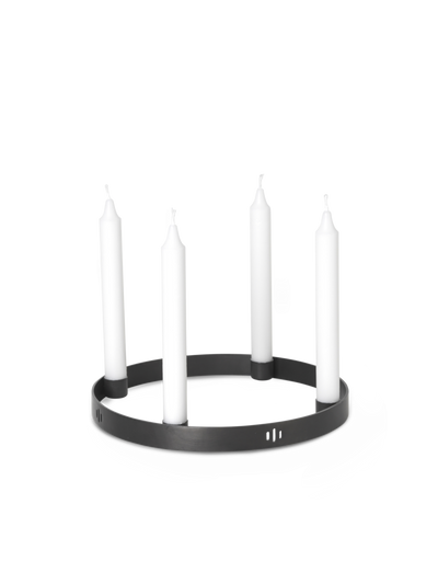 product image for Minimalist Candle Holder Circle in Black Brass 20