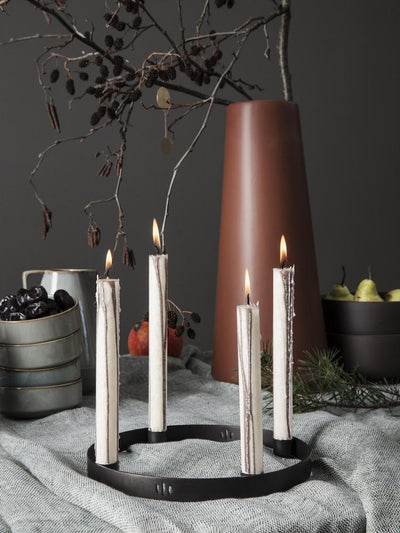 product image for Minimalist Candle Holder Circle in Black Brass 31