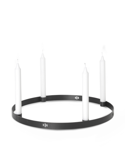product image for Minimalist Candle Holder Circle in Black Brass 34