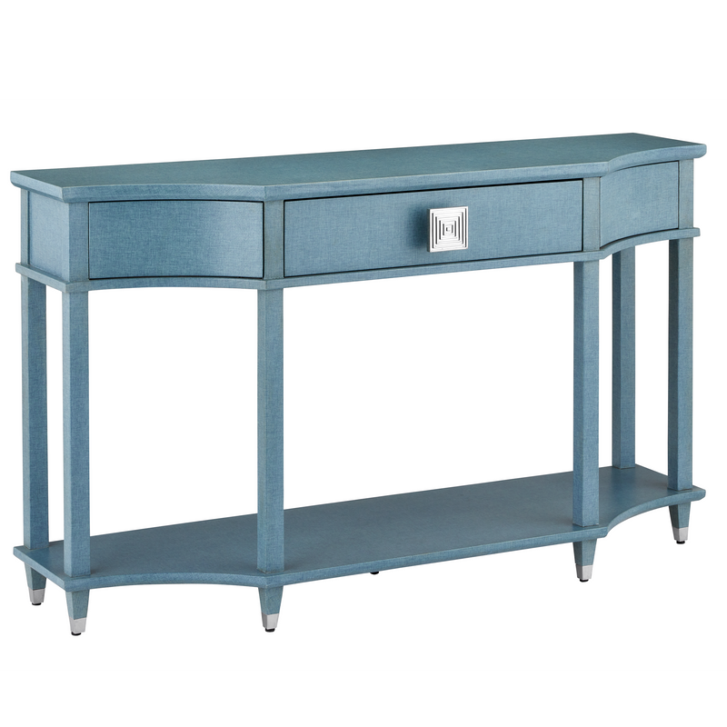 media image for Maya Blue Console Table By Currey Company Cc 3000 0283 1 228