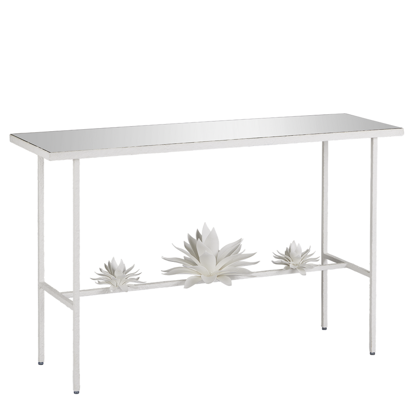 media image for Sisalana White Console Table By Currey Company Cc 4000 0167 1 24