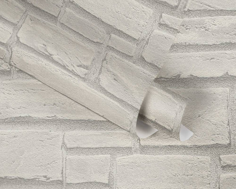media image for Cottage Brick Wallpaper in Grey 293