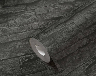 product image for Flat Stone Wallpaper in Black/Grey 78