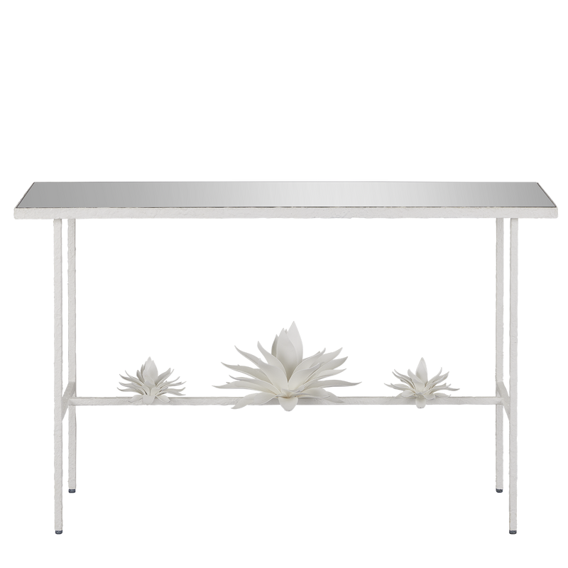 media image for Sisalana White Console Table By Currey Company Cc 4000 0167 2 288