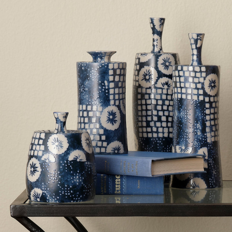 media image for Block Print Vases - Set of 4 by Jamie Young 7 288