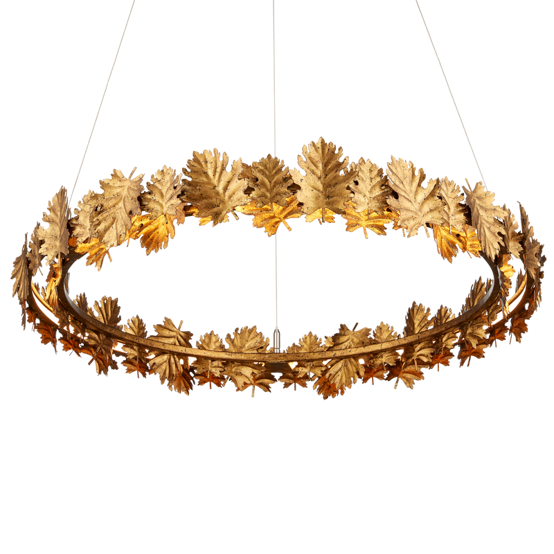 media image for English Oak Chandelier By Currey Company Cc 9000 1145 4 265