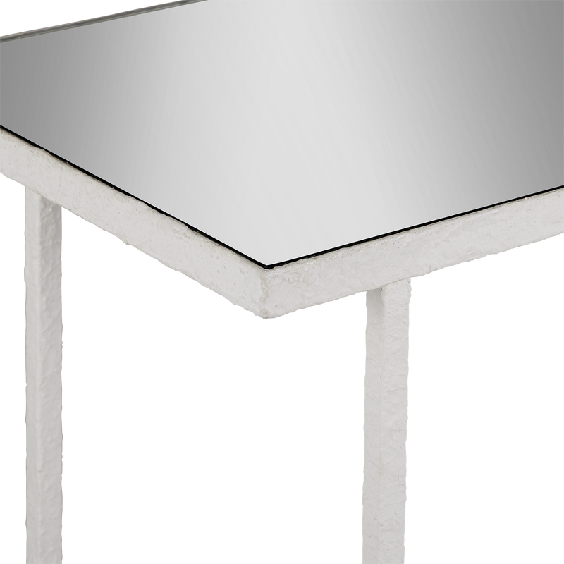 media image for Sisalana White Console Table By Currey Company Cc 4000 0167 4 22