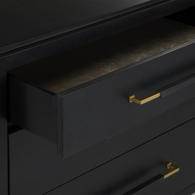 product image for Verona Black Three Drawer Chest By Currey Company Cc 3000 0250 11 12