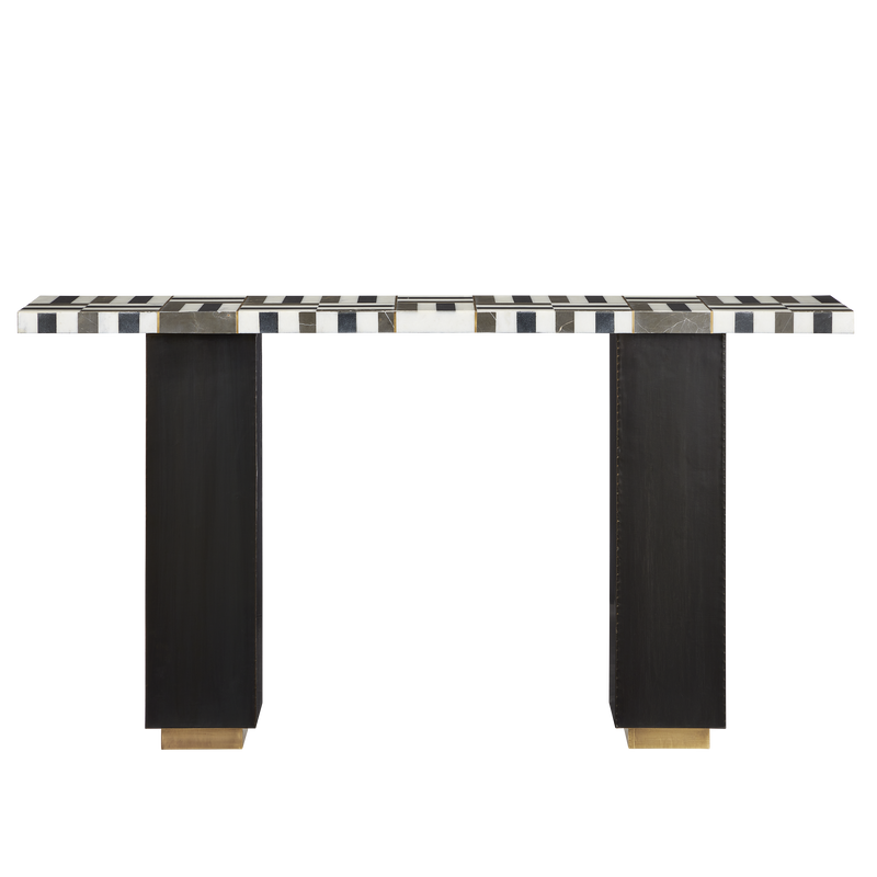 media image for Gentry Marble Console Table By Currey Company Cc 3000 0240 2 292