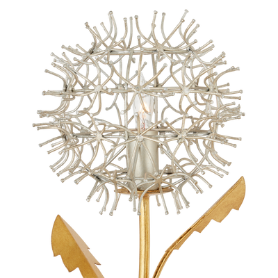 product image for Dandelion Silver Gold Wall Sconce By Currey Company Cc 5000 0250 4 39