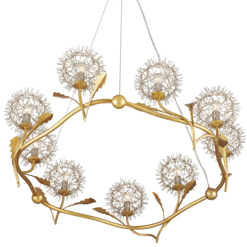 media image for Dandelion Silver Gold Chandelier By Currey Company Cc 9000 1080 4 281
