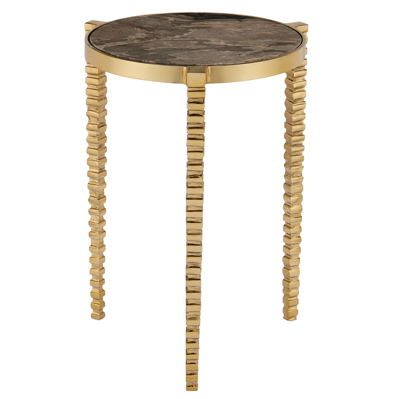 media image for Corrado Cappuccino Marble Accent Table By Currey Company Cc 4000 0180 2 288