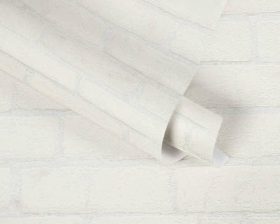 product image for Cottage Brick Wallpaper in White/Metallic 41
