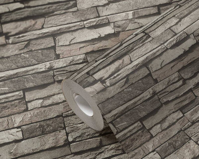 product image for Flat Stone Wallpaper in Black/Cream/Grey 69