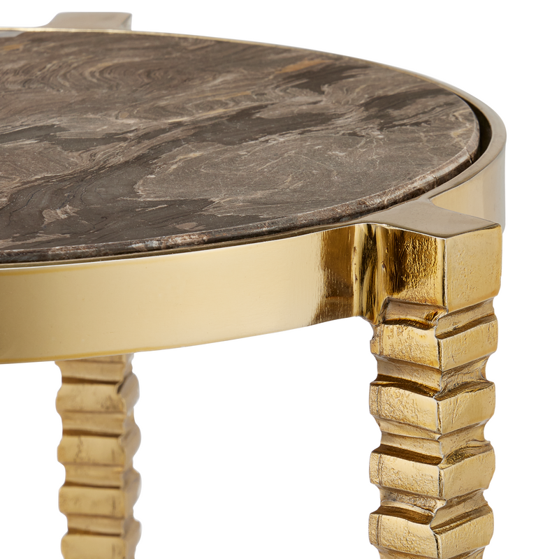 media image for Corrado Cappuccino Marble Accent Table By Currey Company Cc 4000 0180 3 280