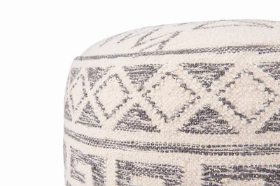 product image for Wool Blend Kilim Pouf 75
