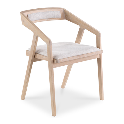 product image for Padma Oak Arm Chair Light Grey 34