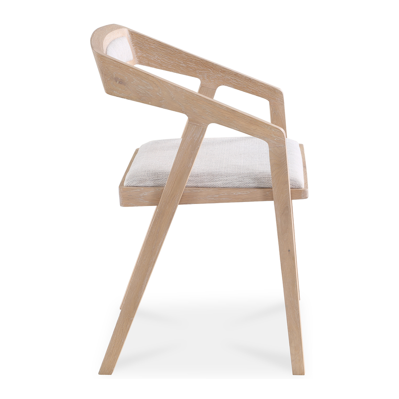 media image for Padma Oak Arm Chair Light Grey 231