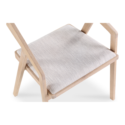 product image for Padma Oak Arm Chair Light Grey 44