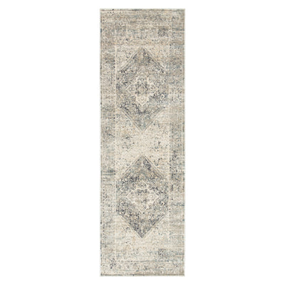 product image for Kiev Medallion Gray & Ivory Area Rug 98