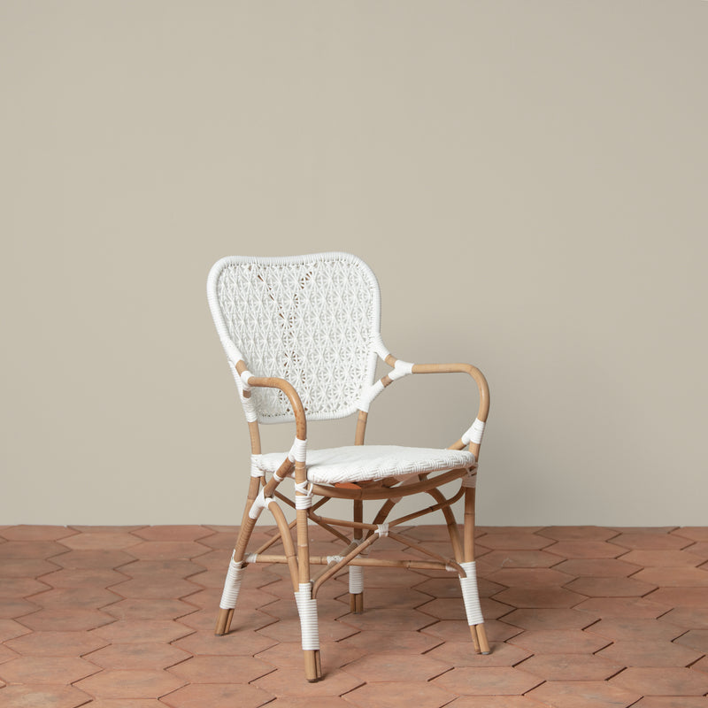 media image for Clemente Arm Chair in Natural & White 249
