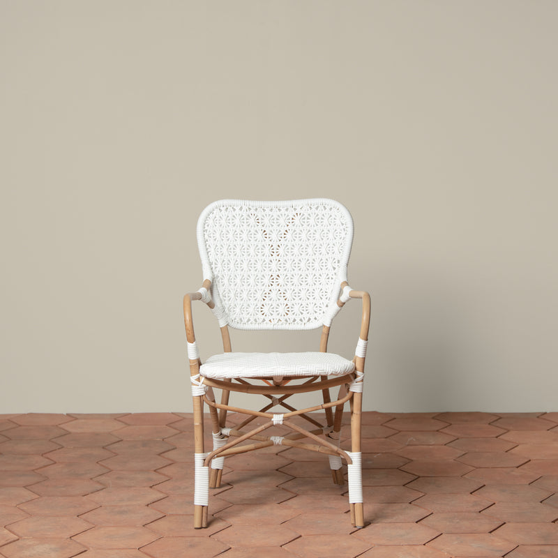 media image for Clemente Arm Chair in Natural & White 240