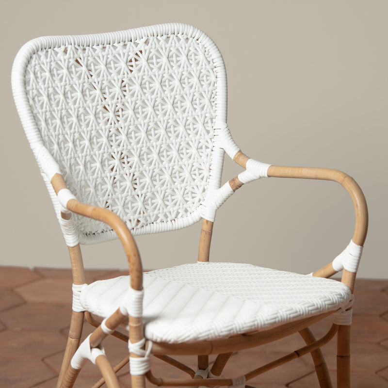 media image for Clemente Arm Chair in Natural & White 231