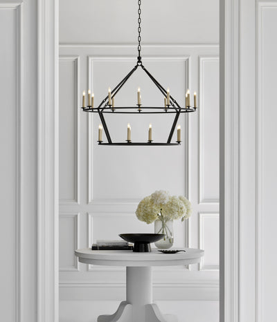 product image for Darlana Large Two-Tiered Ring Chandelier by Chapman & Myers lifestyle 1 70
