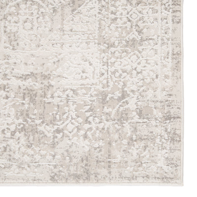 product image for Lianna Abstract Silver & White Area Rug 3 18