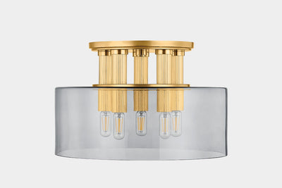 product image for Crystler 5 Light Flush Mount By Hudson Valley Lighting 5135 Agb 2 36