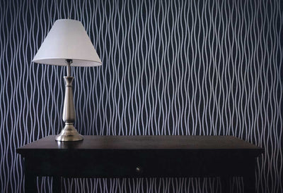 product image for Desire Charcoal Wavy Wallpaper 49
