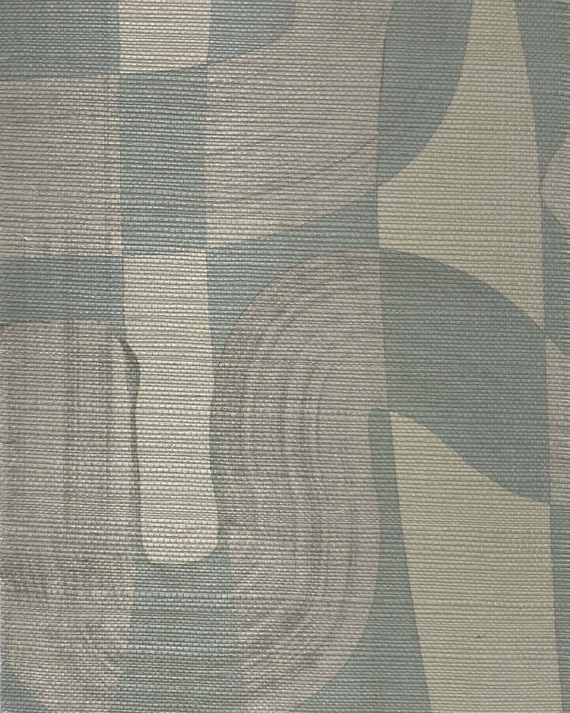 media image for Sample Down the Rabbit Hole Grasscloth Wallpaper in Opal 269
