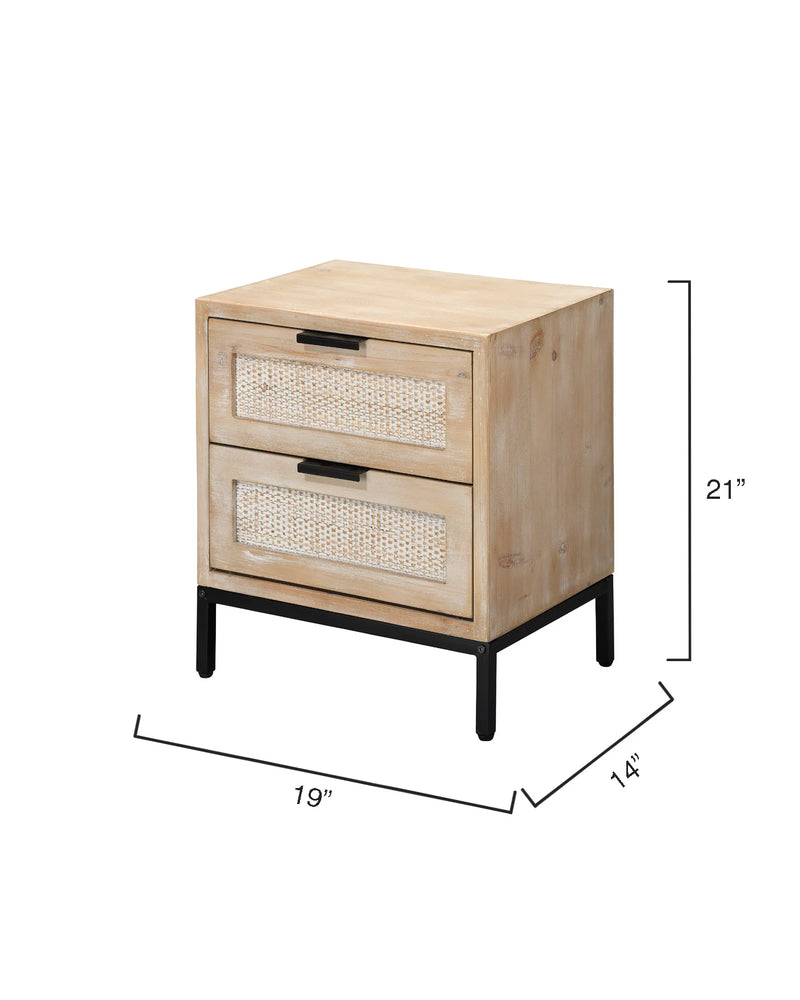 media image for Reed 2 Drawer Side Table 6 211