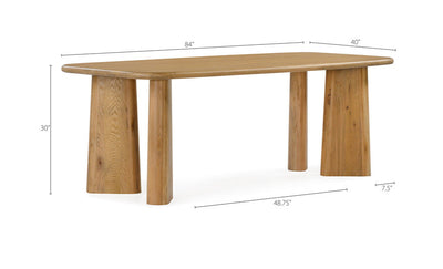 product image for Laurel Dining Table in Natural by BD Studio III 8 43