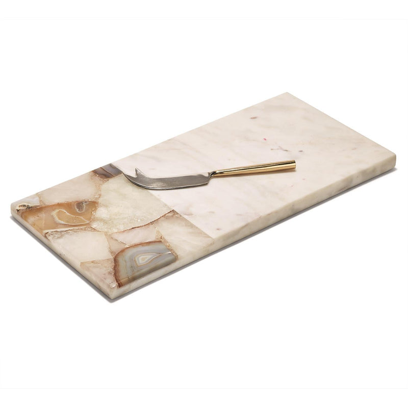 media image for Agate and Marble Serving Tray with Cheese Knife 231