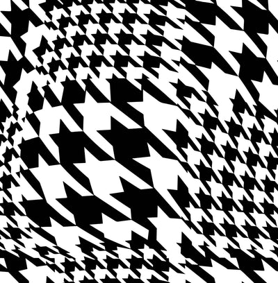 product image for Warped Houndstooth Wallpaper in Black/White 17
